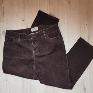 L.L. Bean Brown Corduroy Pants 12 Petite
